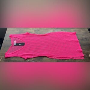 Pink Mesh Cover Up
